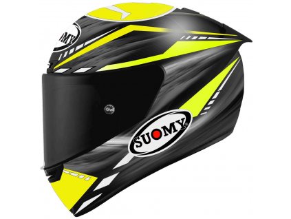 moto helma SUOMY SR-GP ON BOARD grey/yellow fluo matt