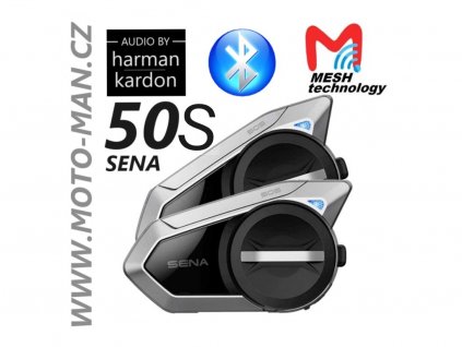 sada bluetooth handsfree headset SENA 50S (dosah 2 km)