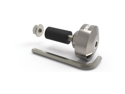 závaží řídítek OXFORD Bar Ends 1 s redukcí pro vnitřní průměr 13 a 18 mm (vnější 22 a 28,6 mm) stříbrné, pár