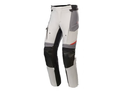 moto kalhoty ALPINESTARS ANDES DRYSTAR, světle šedá/tmavě šedá/černá/červená