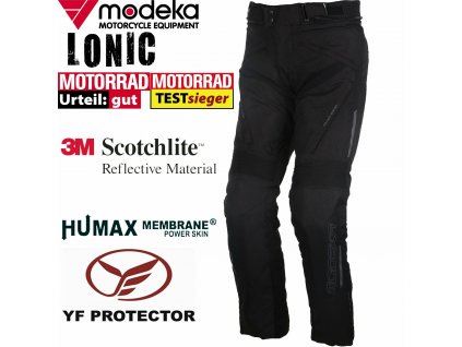 moto kalhoty MODEKA LONIC černé