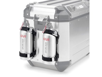 nerezový držák GIVI E162 termolahve STF 500S na hliníkový kufr GIVI Trekker (OBK, TRK, ALA, DLM)