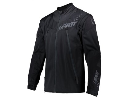 Enduro bunda Leatt Moto 4.5 Lite je skvělá lehká enduro bunda z pružného komfortního SoftShell materiálu s možností odepnutí rukávů.  Every day is riding day when you are wearing this jacket!  Lightweight, water-resistant and breathable, this off-road jacket is made of a four-way stretch softshell material with large, zippered ventilation and removable arms to keep you cool even on the hottest days.  The abrasion and cut resistant Brush Guard protective film reinforce an already durable elbow and shoulder panel made of 1000D nylon.  The tailored waist-length fit is designed to work with or without body armor, and the collar works with or without our Leatt neck brace.  Lightweight, water-resistant and stretch soft-shell 10.000mm/10.000g/m² waterproof/breathable material Large ventilation with two-way zips and pockets Pre-curved, zip-off arms Dirt, water and stain resistant fabric coating Tailored cut for off-road riding with or without body armor Reinforced with 1000D shoulder and elbow panels Brush Guard fabric protection over elbows Neck collar that works with: Neck brace over the collar Collar around the neck brace Neck brace covered by the collar No neck brace Rear reflective safety prin