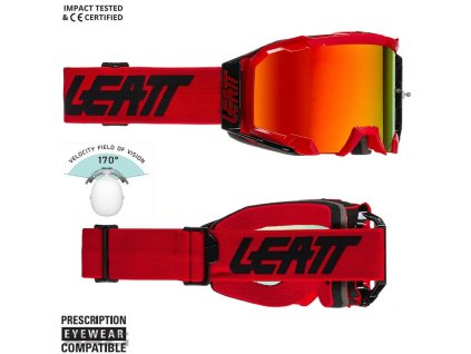 MX brýle LEATT Velocity 5.5 IRIZ Red 2022
