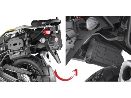 specifický držák GIVI TL3112KIT pro S 250 na PL3112CAM Suzuki DL 650/1000 V-Strom (17-23), Honda CB 500 X