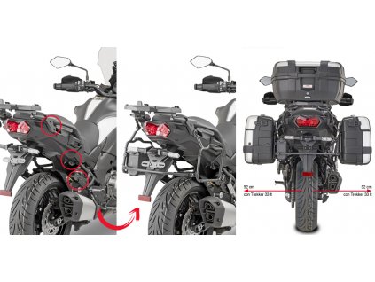 demontovatelný nosič EASY FIT pro boční kufry GIVI PLR4126 proKawasaki Versys 1000 (19-24)