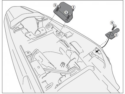 sada GIVI 4118KIT pro montáž TST4118 bez Monoracku, pro Kawasaki Z 900 (17-)