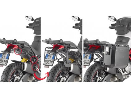 nosič pro boční kufry TREKKER OUTBACK GIVI PLOR7412CAM pro Ducati Multistrada 1260 Enduro/Multistrada 950 S (19-21)