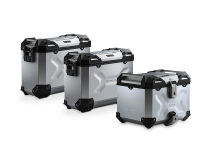 sada kufrů s montáží SW-MOTECH TRAX ADV stříbrné pro BMW F800/700/650 GS (08-)