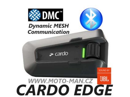 CARDO EDGE intercom interkom na motorku , akční cena komunikace na motorkách , bluetooth a mesh intercom