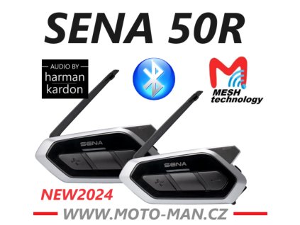 SENA 50R nová verze s ozvučením harman kardon, intercom 2ks interkom na motorku , komunikace na motorku bluetooth mesh ,
