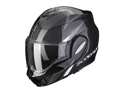 moto přilba SCORPION EXO-TECH EVO CARBON TOP černo/bílá