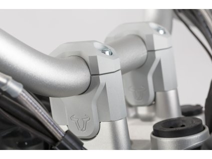 zvýšení řídítek o 40mm SW-MOTECH stříbrné pro BMW R1200GS (12-18), R1250GS/ Adv.(18-)