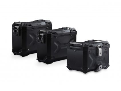 sada kufrů s montáží pro moto bez orig. horního nosiče SW-MOTECH TRAX ADV černé pro BMW R 1200 GS LC (13-) / R 1250 GS (18-)