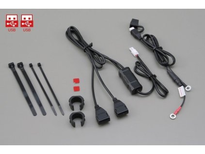 eng pl 87238 POWER SUPPLY 2X USB FOR MOTORCYCLE HANDLEBAR 10302 1