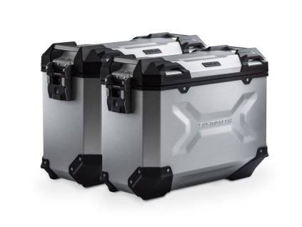 sada bočních kufrů s montáží SW-MOTECH TRAX ADV stříbrné 37/37l pro Kawasaki Versys 1000 (15-18)