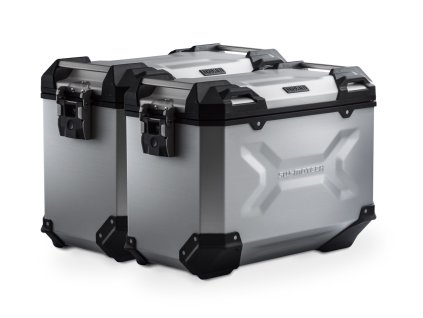 sada bočních kufrů s montáží SW-MOTECH TRAX ADV stříbrné 45/45l pro Kawasaki Versys 1000 / 1000 S (18-)