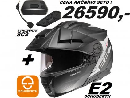 bílo černá Schuberth C5 černá helma přilba integralní, vyklopná,modulární, motorkářská helma na motorku v akci s intercomem interkomem ,výhodná sada, turistická adventure helma,