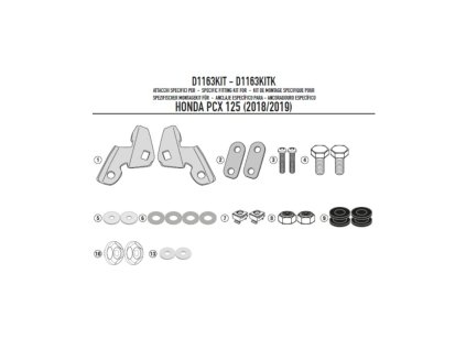 d1190kit montazni sada honda pcx 125 21 k plexi d1190st