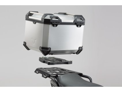 horní kufr včetně montážní sady SW-MOTECH TRAX ADX silver pro Honda NC700 S / X (11-) NC750 – S / X (14-15)