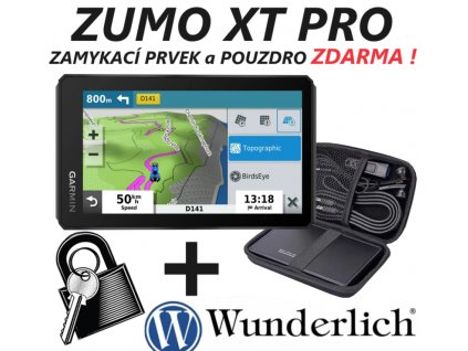 GARMIN ZUMO XT PRO + ZAMEK WUNDERLICH A POUZDRO ZDARMA