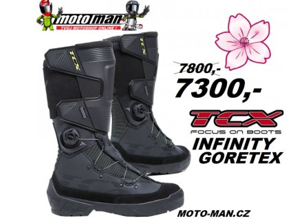 dámské moto boty TCX INFINITY 3 GORE-TEX černé