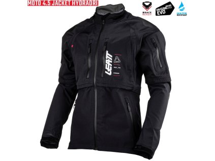 nepromokava enduro bunda leatt moto 4 5 hydradri jacket black 2023 502303025