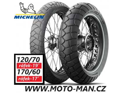 MICHELIN 120 70 19 + 170 60 17 pneumatiky na motorku adventure