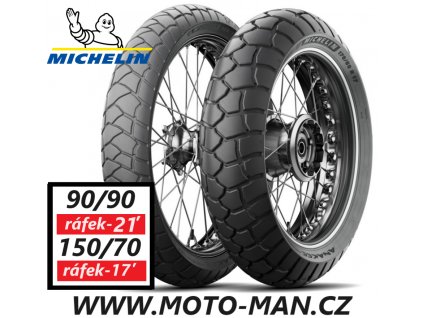 MICHELIN 90 90 21 + 150 70 17 pneumatiky na motorku adventure