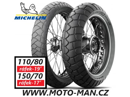 MICHELIN 110 80 19 + 150 70 17 pneumatiky na motorku adventure
