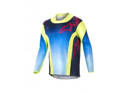 dres racer hoen alpinestars detsky zluta fluo modra cervena 2024 i607086