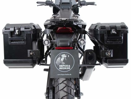 sada bočních kufrů včetně montážní sady HEPCO&BECKER XPLORER černé pro HARLEY DAVIDSON PAN AMERICA (2021-)