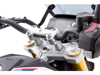 zvýšení řídítek 25mm WUNDERLICH stříbrné pro BMW G 310 GS/R