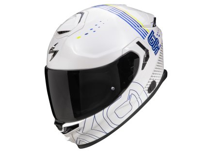 APEX ScorpionEXO GTSPA TECHLANE WhiteBlueNeonYelllow 34 Side updated 3 18