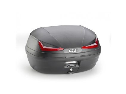 horní kufr GIVI E455N Simply IV černý (Monolock s vlastní plotnou), červené odrazky, objem 45 litrů