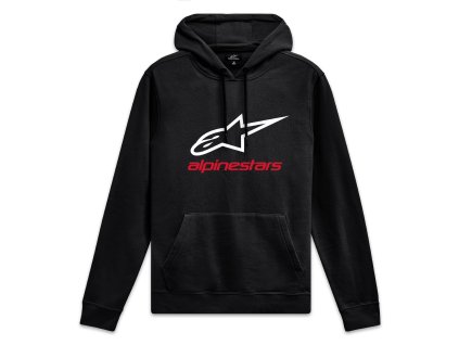 mikina always hoodie 3 alpinestars cerna bila cervena i626364