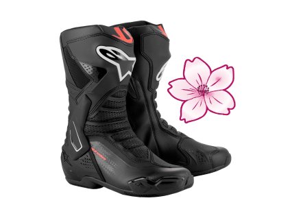 boty smx 6 3 alpinestars cerna cervena fluo 2025 i629538