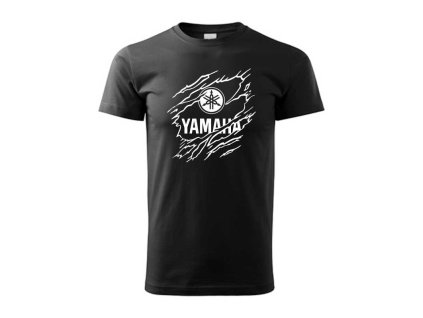 vyrp14 385Panske Tricko Motorkarske moto YAMAHA 015 cierne tricko pre motorkara darcek tricko na motorku s logom yamaha r1 r6 fzr fazer fjr yzf super tenere mt tmax ripped potrhane 03