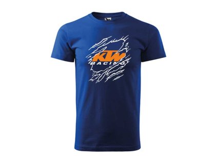 vyrp16 341Panske Tricko Motorkarske moto KTM 005 modre tricko pre motorkara darcek tricko na motorku s logom ktm racing duke superduke adventure exc sm sx sx f ripped potrhane 07
