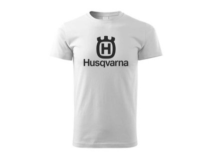 vyrp12 321Panske Tricko Motorkarske moto HUSQVARNA 001 biele tricko pre motorkara darcek tricko na motorku s logom husqvarna husquarna 01