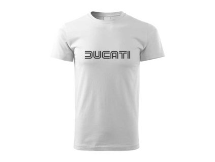 vyr 291Panske Tricko Motorkarske moto DUCATI 003 biele tricko pre motorkara darcek tricko na motorku s logom ducati dukati dukaty ducaty 01