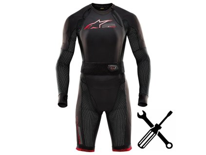airbagova vesta tech air 10 system alpinestars cerna cervena seda 2025 i634447