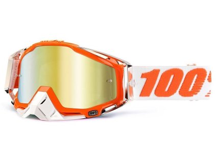 goggles moto cross enduro 100 racecraft mandarina gold mirror lens clear lens more 12330 zoom