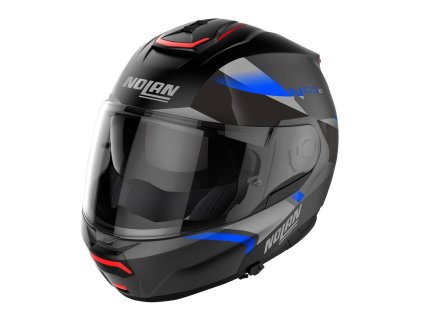 moto helma nolan n100 6 paloma flat black blue n com 26