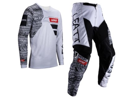 MX komplet dres + kalhoty LEATT Moto 3.5 Ride Kit White