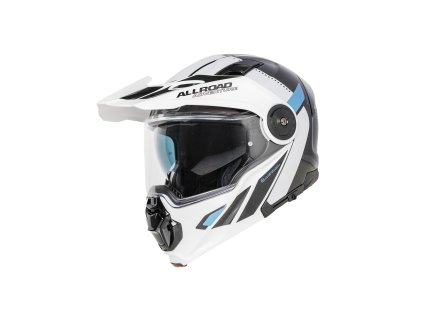moto helma yohe fg102 enduro double visor cerna bila modra