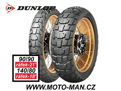 sada pneumatik pro cestovní endura DUNLOP TRAILMAX RAID 90/90/21 a 140/80/18