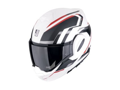 moto přilba SCORPION EXO-TECH EVO FURIO, matná bílo/černo/červená