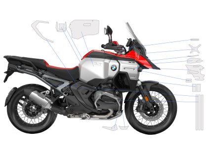 kompletní ochranná sada laku WUNDERLICH PremiumShield pro BMW R 1300 GS Adventure (24 - ) - barevná varianta Racing Red + Option 719