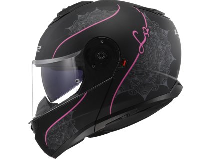 moto přilba LS2 FF908 STROBE II LUX MATT BLACK PINK